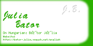 julia bator business card